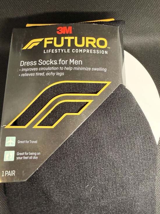 Futuro Other - 3M Futuro Lifestyle Compression Dress Socks for Men XL Firm 20-30 mmHg Black
